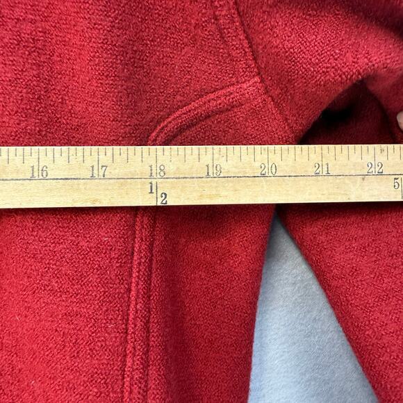 Ibex Jacket Men's M Red Black 100% New Wool Full Zip Made in the USA - Picture 11 of 12